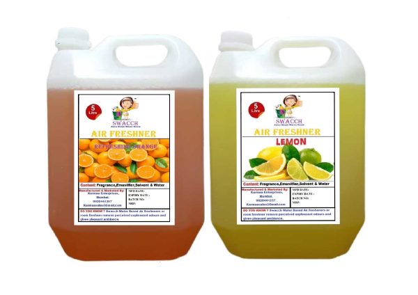 Air Freshner (5 Litre) (Pack of 2) Orange , Lemon