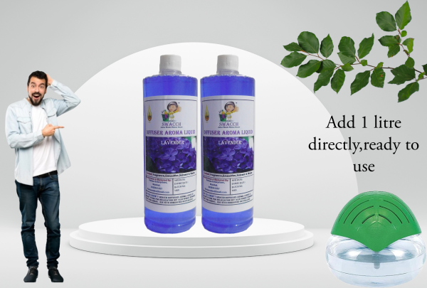 Diffuser Aroma Liquid (1 Litre) (Pack of 2) Lavender