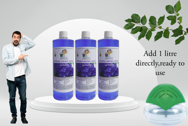 Diffuser Aroma Liquid (1 Litre) (Pack of 3) Lavender