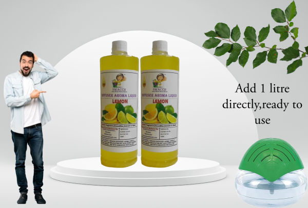 Diffuser Aroma Liquid (1 Litre) (Pack of 2) Lemon