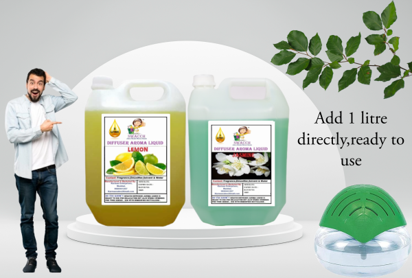 Diffuser Aroma Liquid (5 Litre) (Combo Pack of 2) Lemon & Jasmine