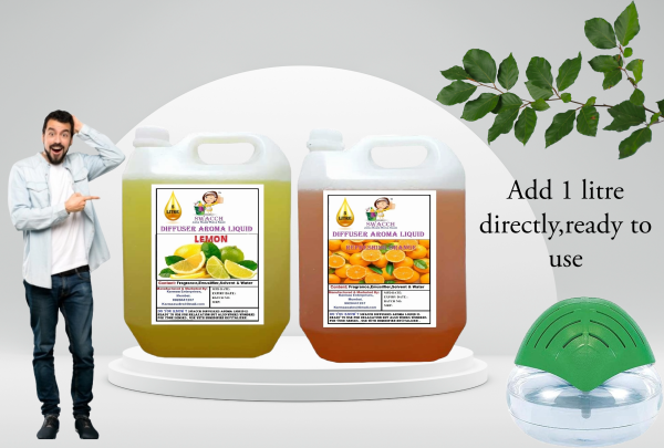 Diffuser Aroma Liquid (5 Litre) (Combo Pack of 2) Lemon & Orange