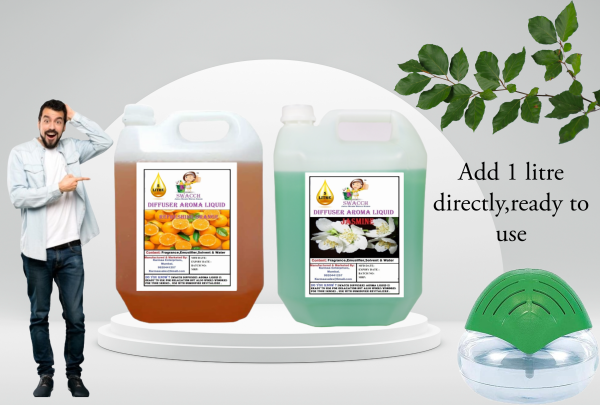 Diffuser Aroma Liquid (5 Litre) (Combo Pack of 2) Orange & Jasmine