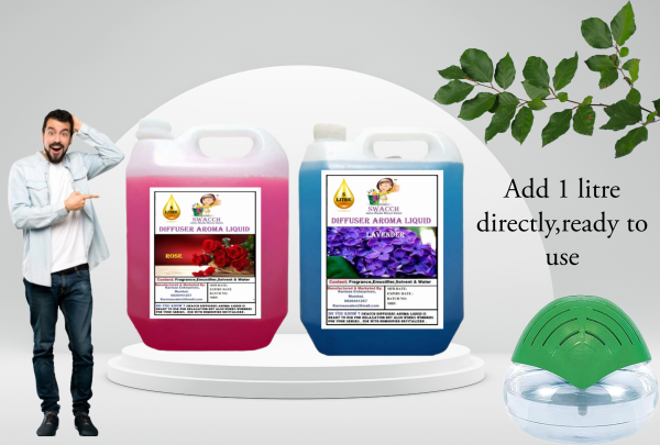 Diffuser Aroma Liquid (5 Litre) (Combo Pack of 2) Rose & Lavender