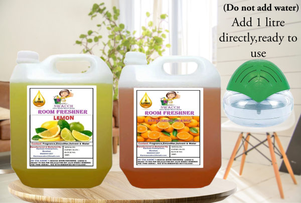 Room Freshner (5 Litre) (Combo Pack of 2) Lemon & Orange