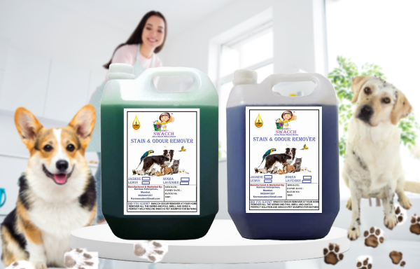 Stain & Odour Remover (5 Litre) (Combo Pack of 2) Mogra , Lavender