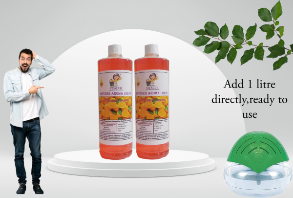 Diffuser Aroma Liquid (1 Litre) (Pack of 2) Orange