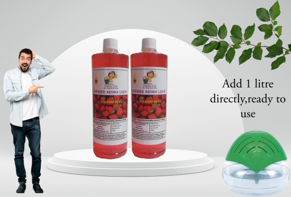 Diffuser Aroma Liquid (1 Litre) (Pack of 2) Strawberry