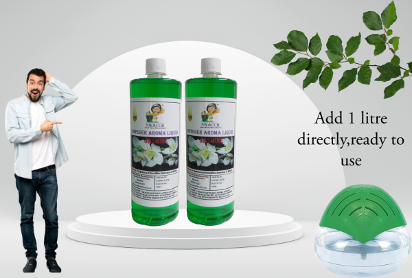 Diffuser Aroma Liquid (1 Litre) (Pack of 2) Jasmine