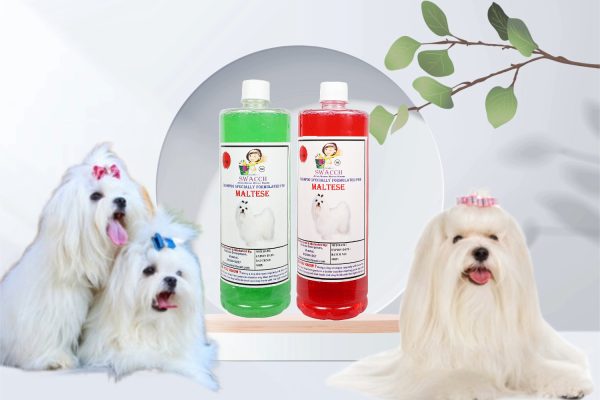 Maltese Dog Shampoo (1 Litre) (Combo Pack of 2) Neem Alovera & Jasmine