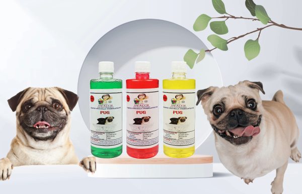 Pug Dog Shampoo (500ml) (Combo Pack of 3) Neem Alovera , Strawberry & Lemon